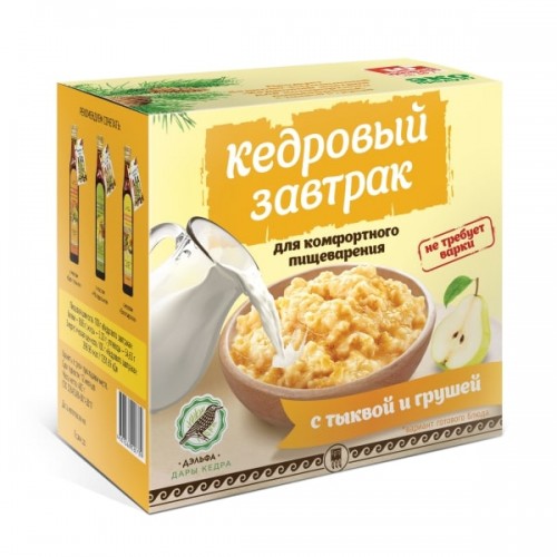 Завтрак кедровый для комфортного пищеварения с тыквой и грушей  г. Домодедово  